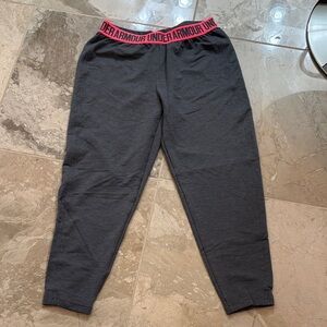 New Under Armour Charcoal Joggers with Pink Waistband